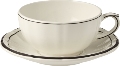 Чашка чайная с блюдцем для завтрака 2шт