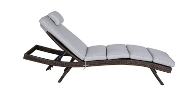 "Лиссабон" шезлонг из искусственного ротанга, цвет коричневый