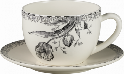 Чашка чайная с блюдцем для завтрака Jumbo