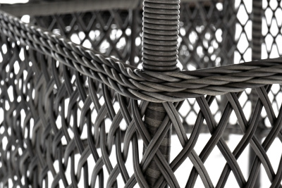 "Дольче" обеденная группа из искусственного ротанга, цвет графит